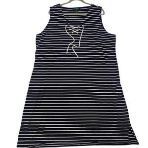 Ralph Lauren Navy Striped Dress plus size 3X